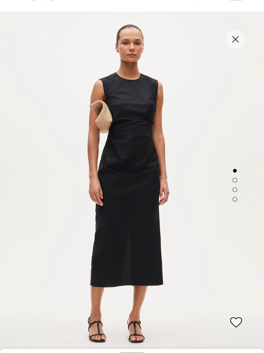 J. Crew Black Sleeveless Midi Dress